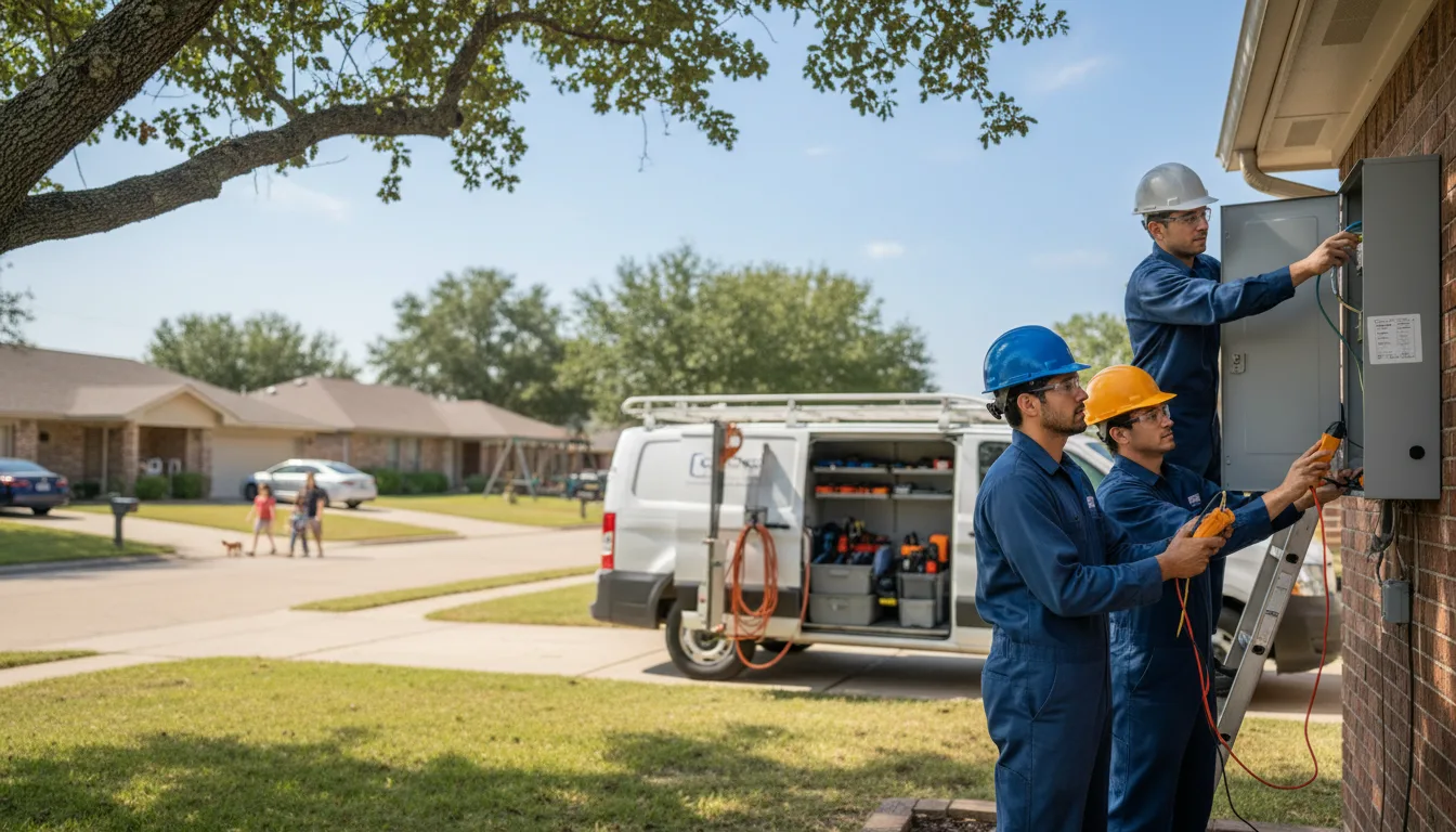 Certified electrician providing emergency electrical services in Tilden, TX